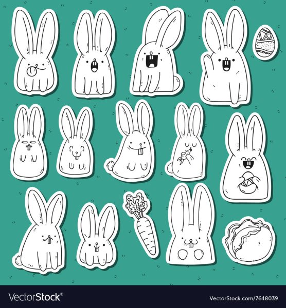 Наклейки зайчики