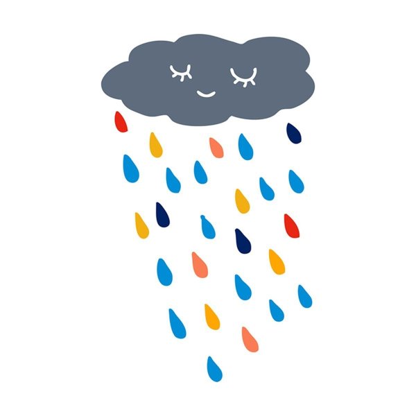 Наклейки дождик