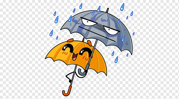 Смайлик под зонтиком