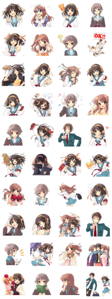 Меланхолия Харухи Стикеры