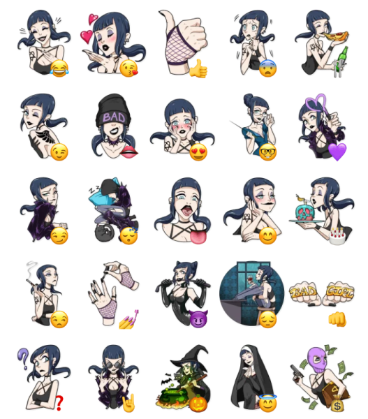 Стикеры телеграм персонажи