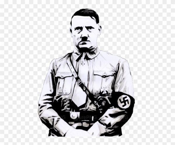 Адольф Гитлер на белом фоне