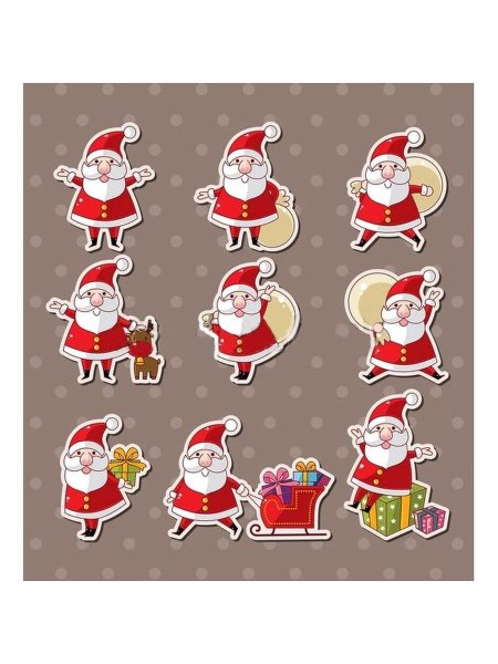 Наклейки для распечатки на новый год