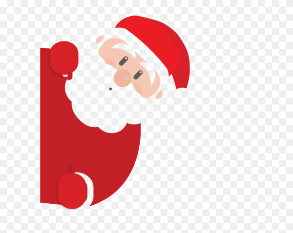 Дед Мороз выглядывает