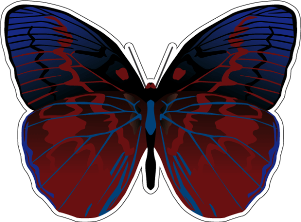 Эмодзи бабочка синяя