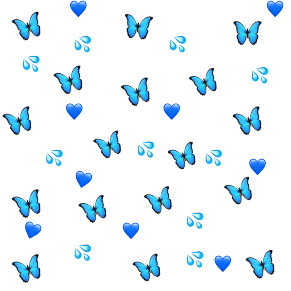 Много бабочек на прозрачном фоне