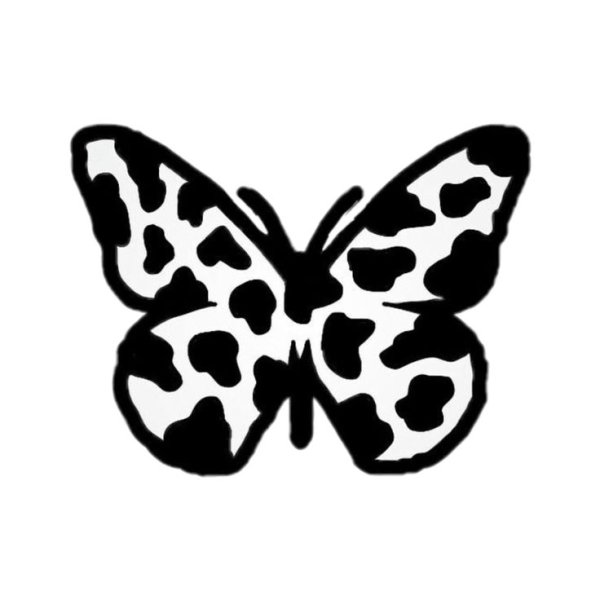 Наклейки бабочки черно белые