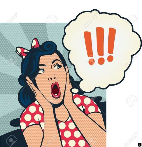 Девушка в шоке поп арт