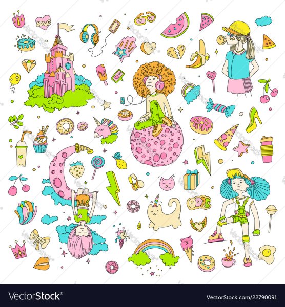 Стикер девочка подросток