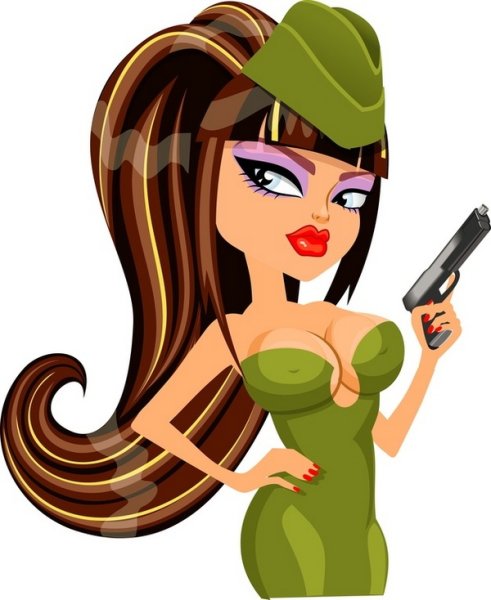 Мультяшка в военной форме