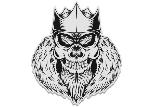 Кот в короне на троне