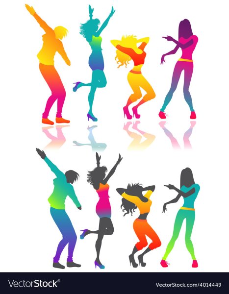 Танцующие фигуры цветные