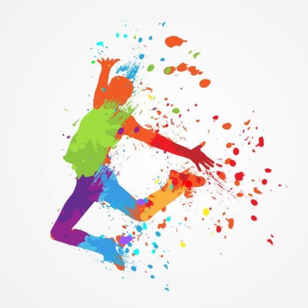 Цветные силуэты людей