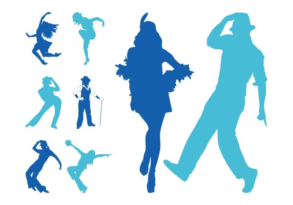 Силуэты в стиле современные танцы