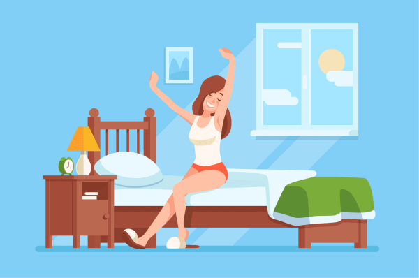 Я встаю утром