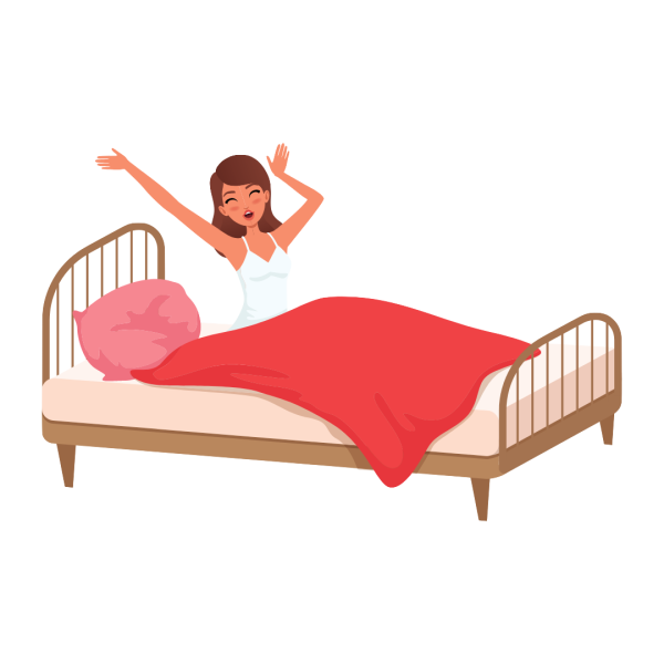 Человек просыпается вектор