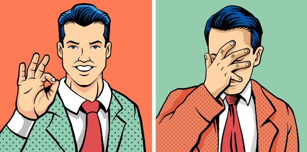 Рука лицо вектор