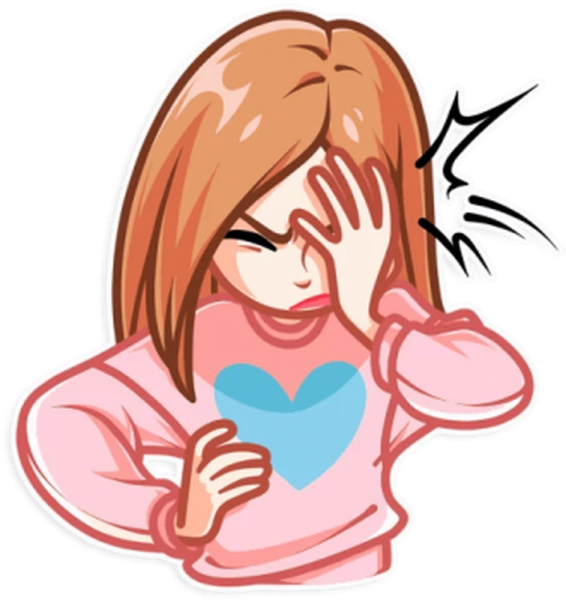 Смайлик держится за голову