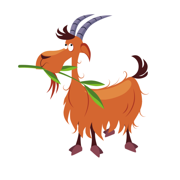 Веселая коза вектор