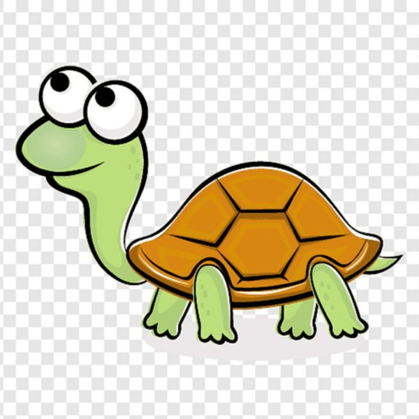 Весёлая черепаха мультяшная