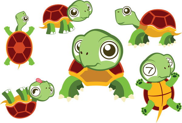 Морская черепаха мультяшная