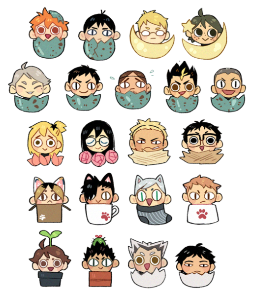 Наклейки волейбол аниме Ямагучи