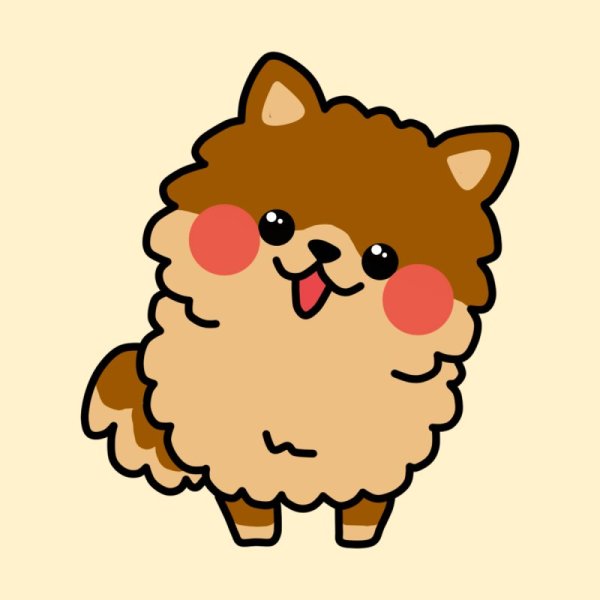 Мультяшная собака шпиц