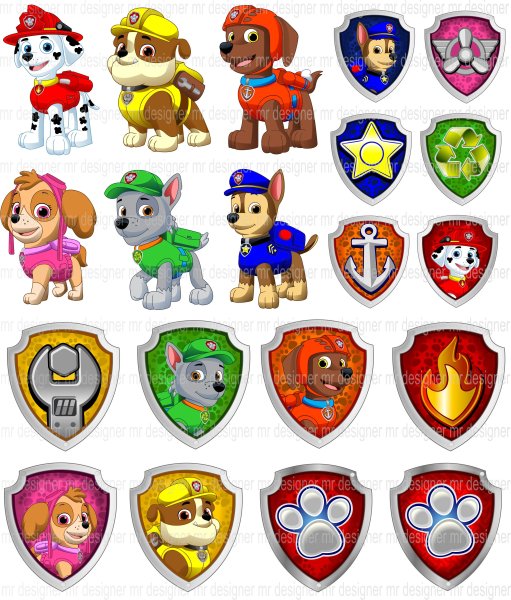 Щенячий патруль значок