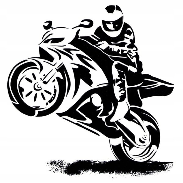 Трафарет мотоцикла