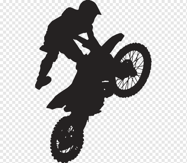 Силуэт кроссового мотоцикла