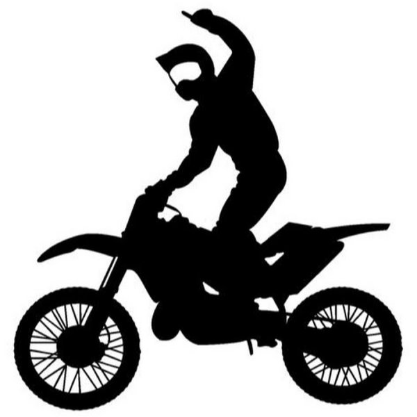 Силуэт мотоциклиста