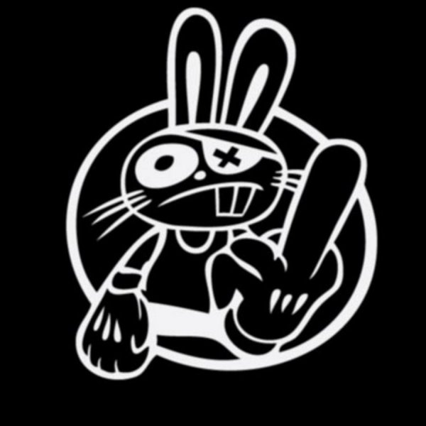 Наклейка на авто заяц