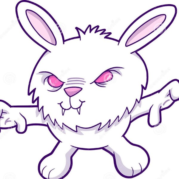 Злой кролик вектор