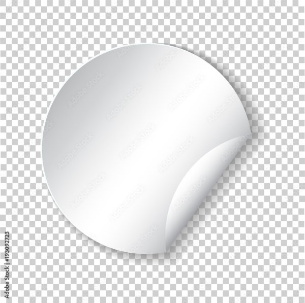 Наклейка с отогнутым краем