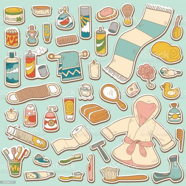 Предметы гигиены фон