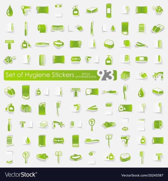 Принадлежности для ванной комнаты набор вектор