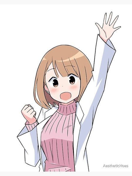 Аниме девушка машет рукой