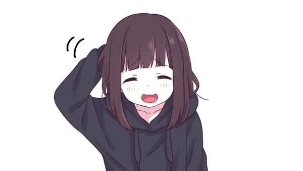 Аниме тянка пожимает плечами