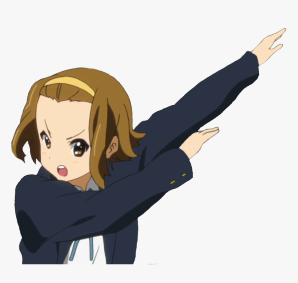 Аниме тян указывает пальцем