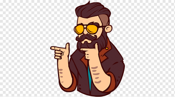 Стикер мужик с бородой