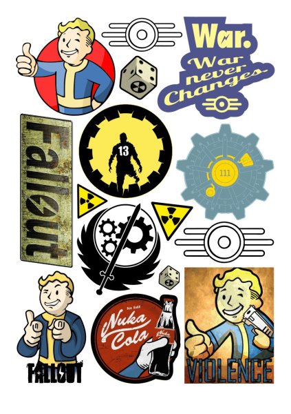Fallout наклейки