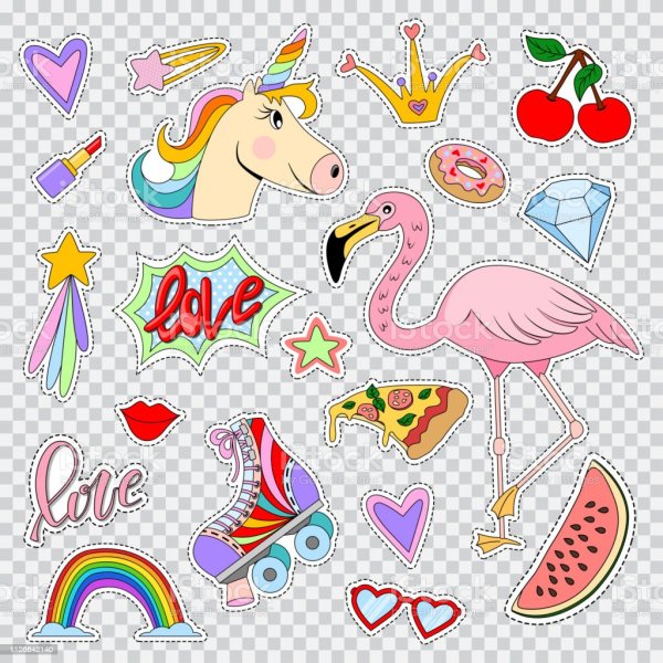 Летние Стикеры для срисовки