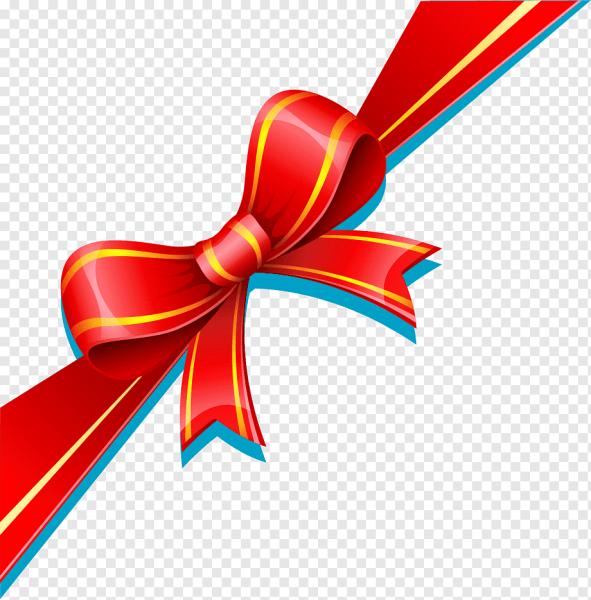 Подарочная лента с бантом вектор