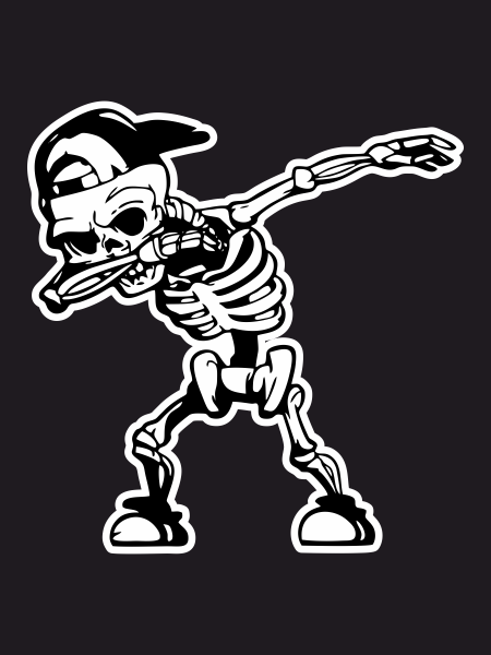 Наклейка на машину скелет