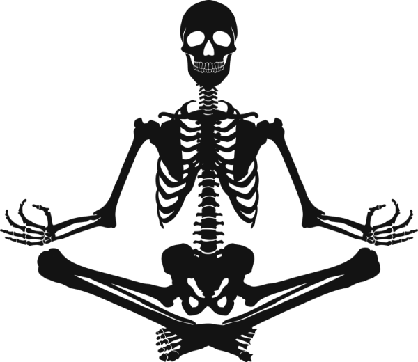 Скелет в позе лотоса