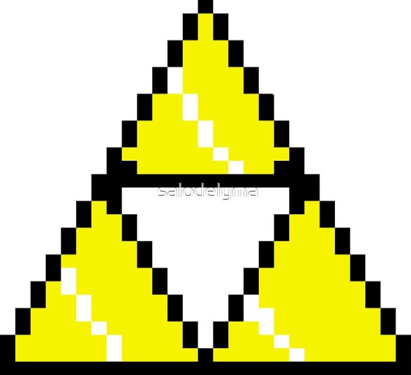 Трифорс Зельда пиксельная