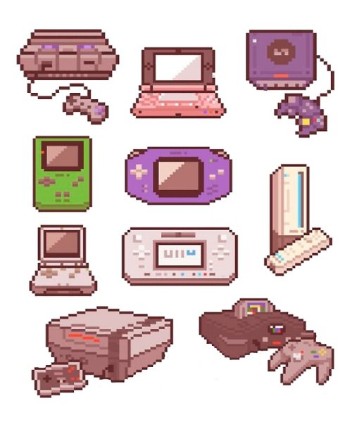 Пиксель арт Нинтендо консоль