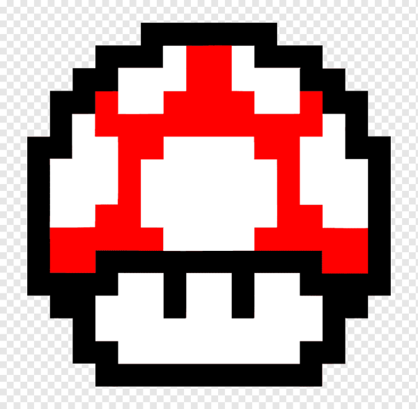 Гриб из супер Марио пиксельный