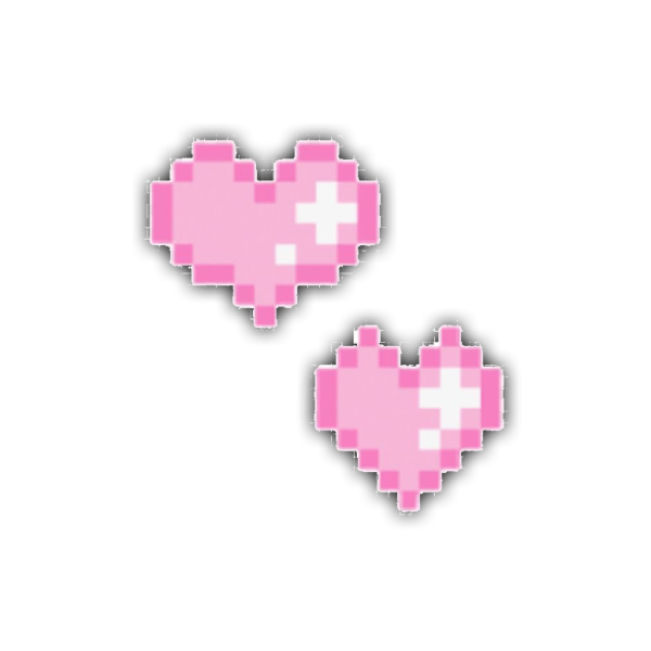 Пиксельное сердце на прозрачном фоне