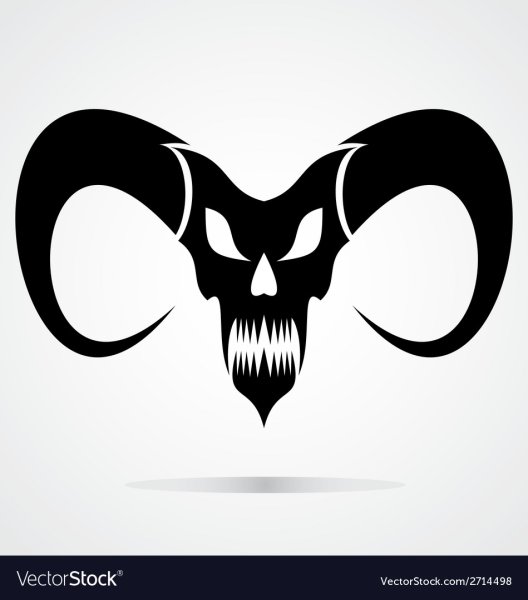 Череп демона вектор